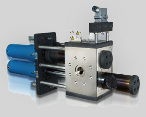 Hydraulic continuous screen changers